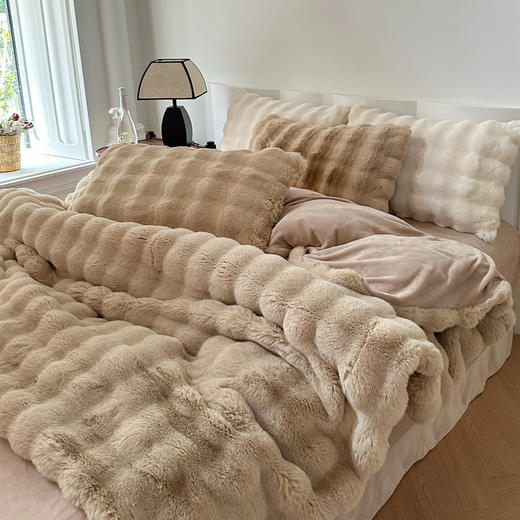 西域楼兰·托卡仿皮草四件套 简约温暖 标准号/加大号 多色可选 商品图7