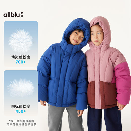 【折扣】allblu幼岚【牛角包】儿童羽绒服男童女童24冬季新款保暖柔软外套 商品图1
