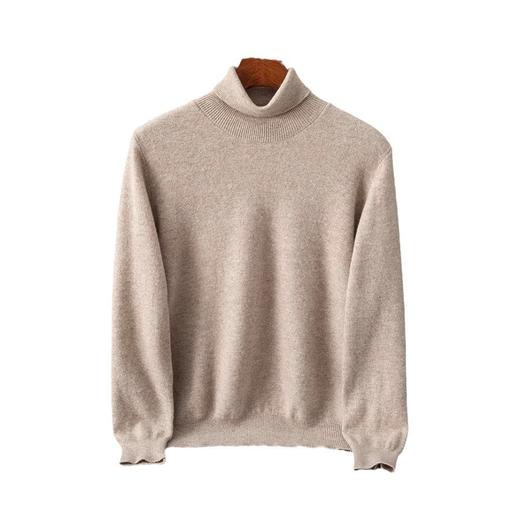 红览 100%纯羊毛衫男士高领宽松套头毛衣NH02 商品图4