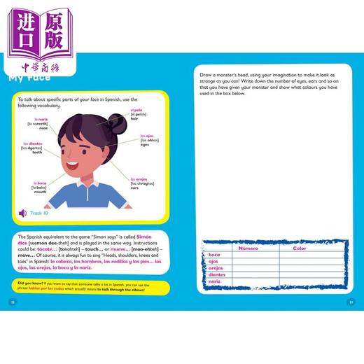 【中商原版】Spanish Ages 5-7 Collins Easy Learning 英文原版 柯林斯易学儿童 西班牙语 5-7岁 KS1西语西文学习 商品图4