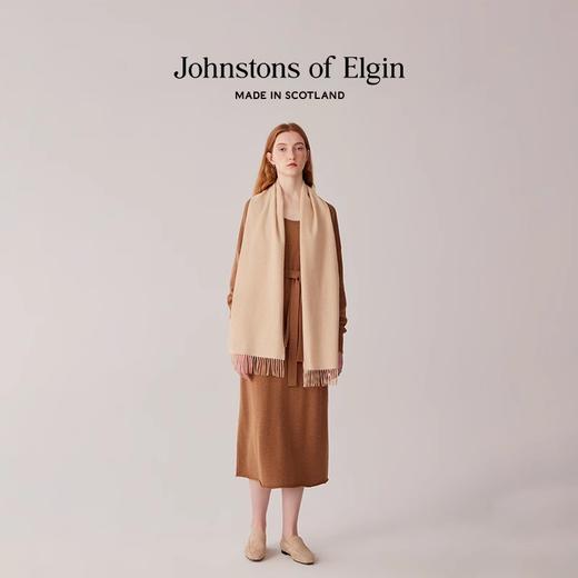 Johnstons of Elgin经典纯羊绒围巾 纯色 商品图1
