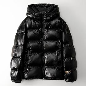 丁摩 290g白鹅绒羽绒服秋冬男女爆款黑金连帽休闲短款外套4ZF-2306