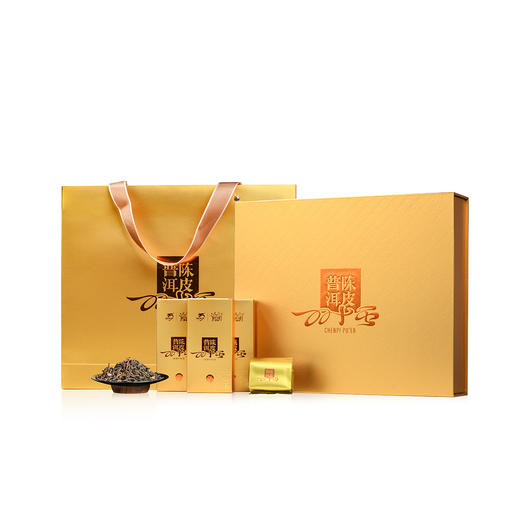 龙园几棵树陈皮普洱茶双十五老熟普180g 商品图0