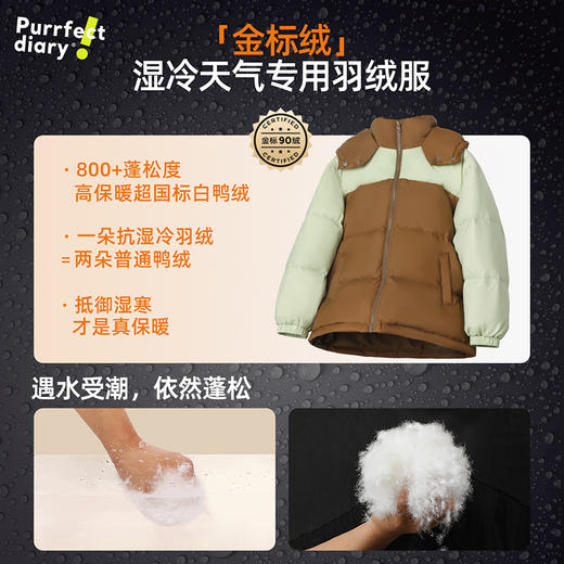 【高于国标】儿童撞色拼接羽绒服 PDWT2413 商品图4