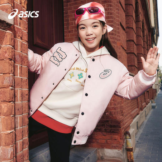 【设计师联名】Asics/亚瑟士童装春季外套棒球服夹棉保暖飞行夹克 商品图1