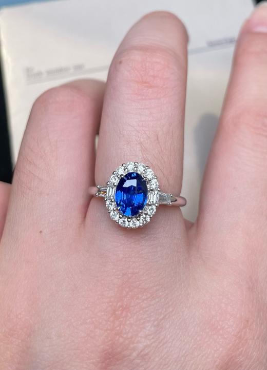 1.52ct刻面蓝宝石戒指 商品图0