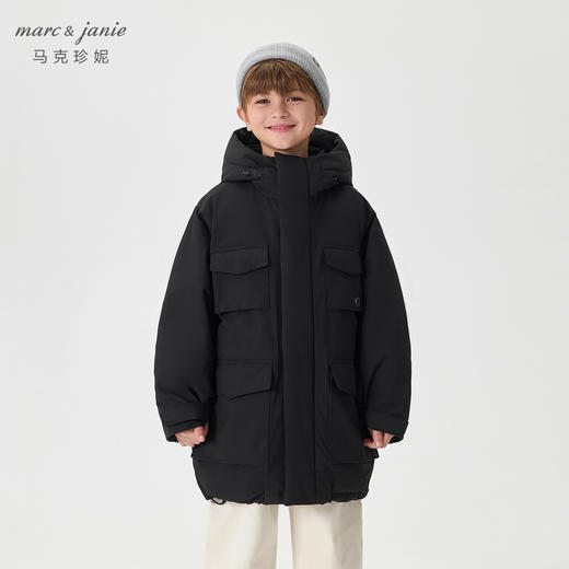 【三防】马克珍妮男童加厚防寒长款羽绒服2024年冬装新款241578 商品图2