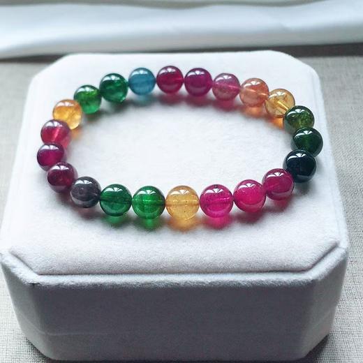 8mm-9mm单圈彩虹碧玺手串 商品图1