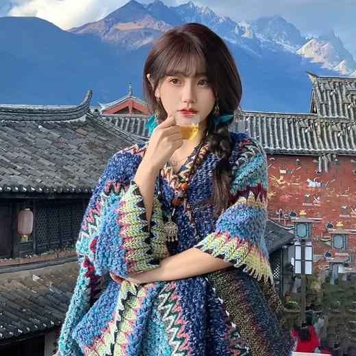 【明星同款披肩女；谁穿都好看！】文艺范十足的民族风披肩，穿上它，仿佛走入丽江大理的童话世界；时尚围巾，让你不再为搭配烦恼！ 商品图8