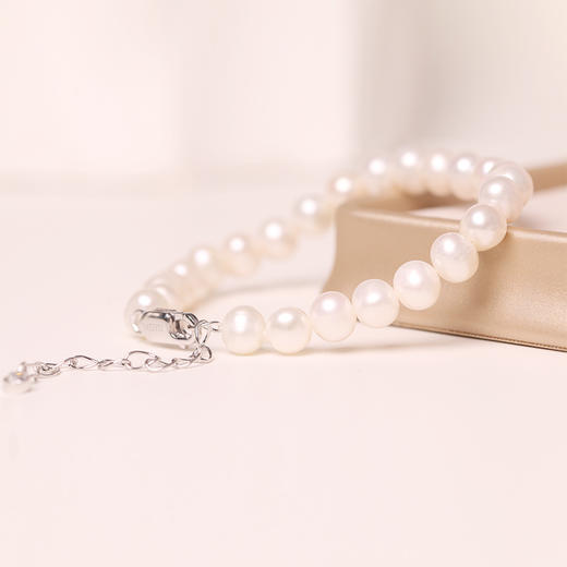 淡水珍珠套装 6-7mm 微瑕 925银延长扣 送妈妈送长辈 108878 商品图3