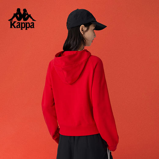 Kappa卡帕背靠背2025蛇年新年款半拉链运动卫衣女针织套头衫上衣K0F22MT38 商品图3