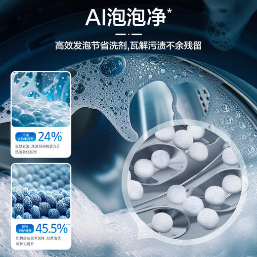 【年终燃购】三星（SAMSUNG）洗烘套装 AI神洗衣机5系10KG全自动滚筒AI泡泡净蒸汽除菌大桶径设计 商品图4