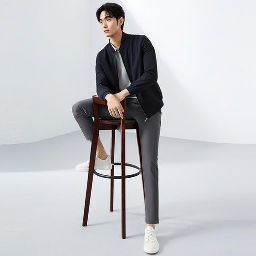 【苗浩同款】柒牌棒球领夹克男2025春季新款时尚潮流印花男士休闲百搭茄克外套128K70180 商品图4