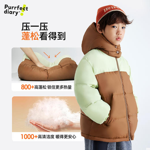 【高于国标】儿童撞色拼接羽绒服 PDWT2413 商品图3