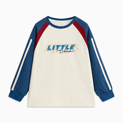 【MQD】【170】童装男童华夫格撞色拼块T恤春装新款儿童插肩袖上衣 商品图4