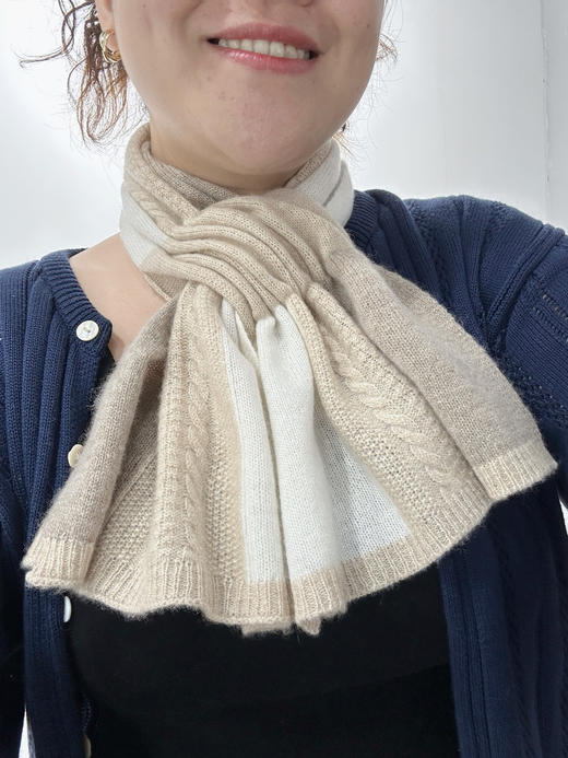 7天内安排发出  红莲JMW884-115撞色羊绒围巾 60g/条 商品图1