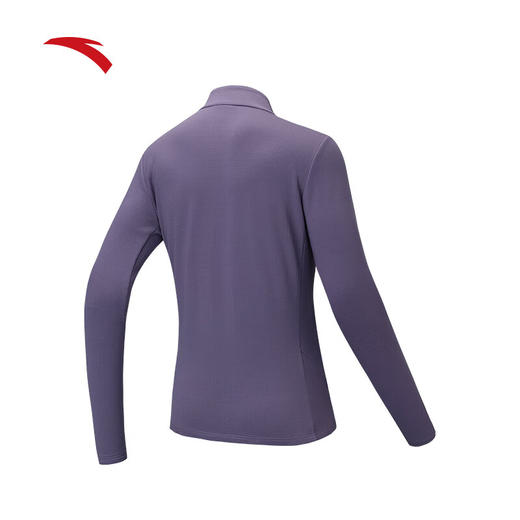 安踏半拉链长袖 女冬季户外内搭打底衫修身显瘦运动上衣162446402 商品图2