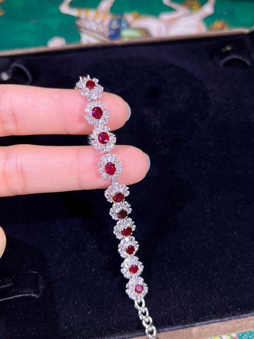 3.46ct刻面红宝石手链 商品图2