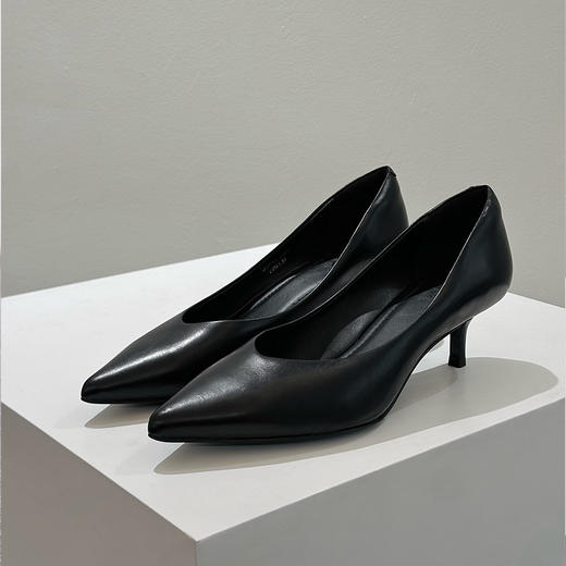 【顺丰包邮】33300 洛诗琳高货胎牛皮低跟尖头真皮高跟鞋11213 商品图2