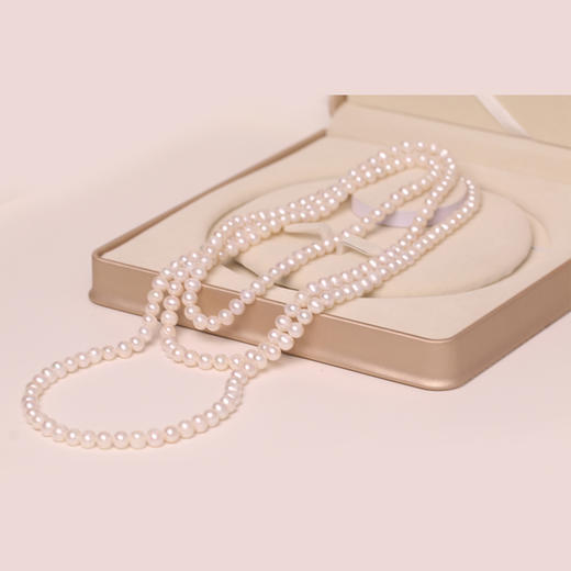 淡水珍珠花样链6-7mm 约140cm 冬天毛衣链必备款 108896 商品图3