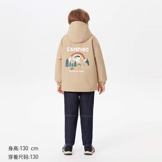 【MQD】童装三防男大童冬新款户外大口袋保暖防风连帽棉服 商品图3