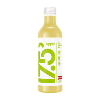 农夫山泉【需冷藏】17.5°NFC苹果汁100%纯果汁鲜果压榨900ml*1瓶 商品图0