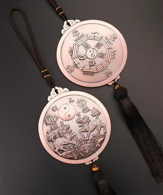 双麒麟山海镇挂件，安宅兴旺，红铜合金 商品图4