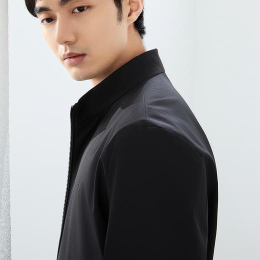 柒牌立领夹克男2025春季新款商务百搭暗条纹干部装休闲茄克衫外套128K70930 商品图3