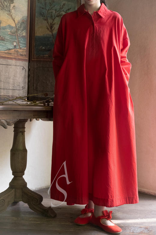 Daniela Gregis  石榴红/象牙白/深蓝色蝴蝶结系带芭蕾鞋 商品图4