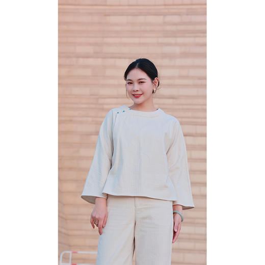 【2026东衣作】奶杏•阔腿裤(24709759玉色) 商品图3