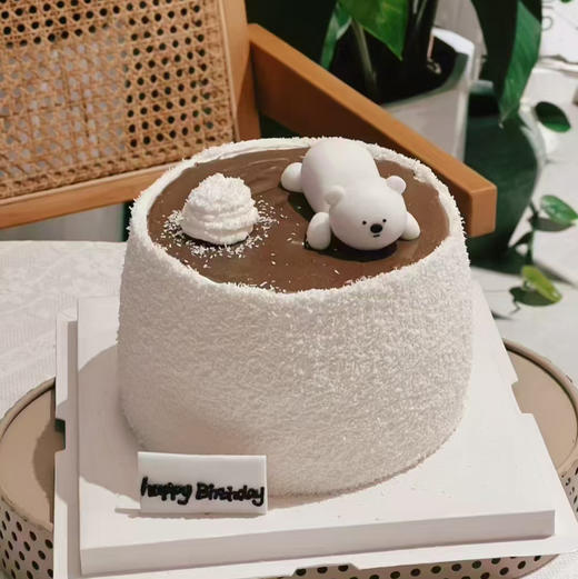 小白熊（翻糖提前2天预定）生日快乐牌随机 商品图0