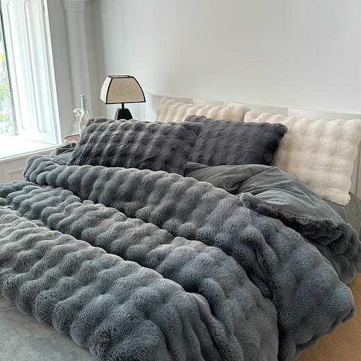 西域楼兰·托卡仿皮草四件套 简约温暖 标准号/加大号 多色可选 商品图11