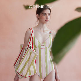 【调皮女孩】Cremesu连体泳衣女Frida系列法式甜美度假约会海边穿搭蒲儿推荐