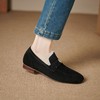 【预售5天】圆头山茶花一脚蹬乐福鞋女冬季加绒粗低跟深口单鞋ML&ML-198 商品缩略图2