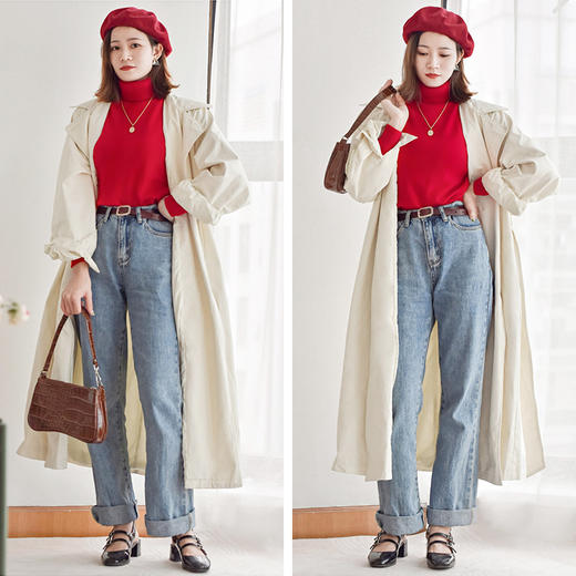 7天内安排发出  雪莲集团旗下老牌国货红莲羊绒衫，纯羊绒长袖针织毛衣 圆领220g/樽领200g 商品图8