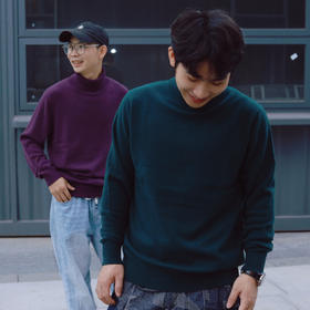 7天内安排发出 【男款|42年老牌国货】雪莲集团旗下红莲羊绒衫，纯羊绒长袖针织毛衣，经典时尚圆领300g/翻领310g