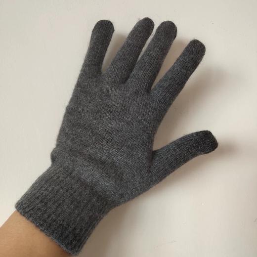 7天内安排发出  红莲山羊绒手套加厚保暖五指针织手套 25g/双 商品图0