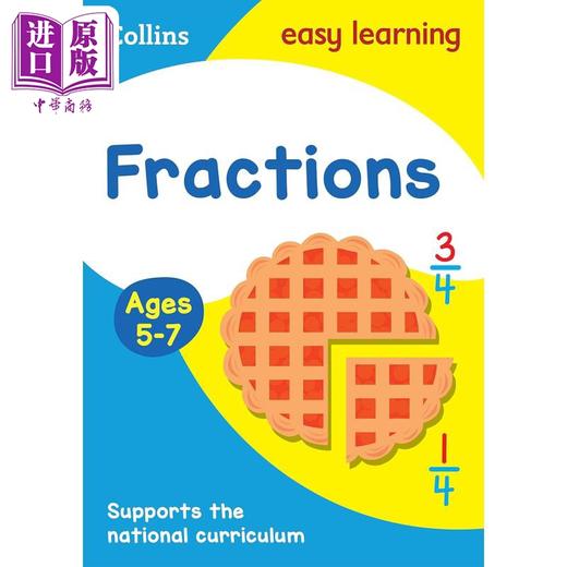 【中商原版】Fractions Ages 5-7 柯林斯易学儿童 分数 5-7岁 Collins Easy Learning KS1 英文原版教辅 儿童小学数学练习册 商品图0