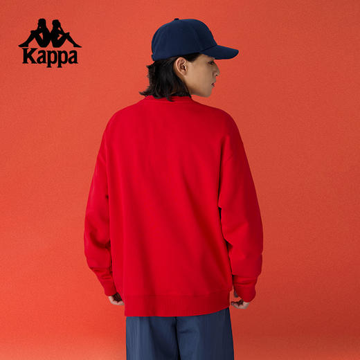 Kappa卡帕背靠背2025蛇年新年款运动卫衣女休闲长袖针织套头衫男K0FW2WT38 商品图3