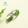 玉美人菲菲/S925和田玉戒指约5*10mm/可调节/多样性发一 商品缩略图0