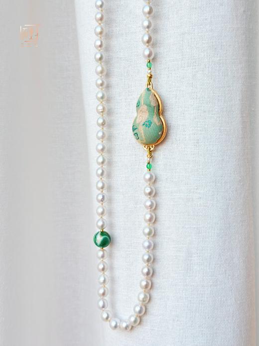 非遗宋锦葫芦大漆珠国风珍珠多用链 商品图4