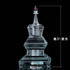 佛堂摆件K9白水晶舍利塔菩提塔白水晶双层宝塔供品摆件 商品缩略图8