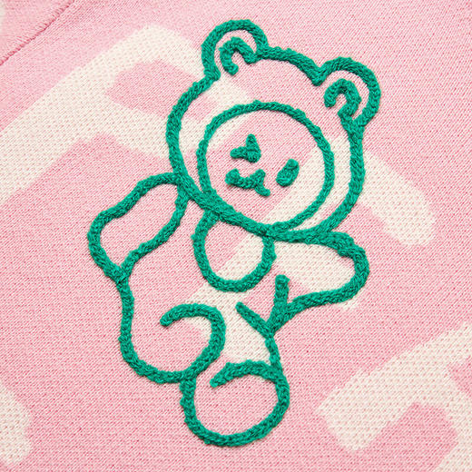 【MQD】童装女大童冬新款满版字母休闲半高领针织衫 商品图2