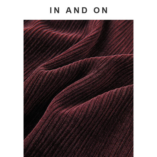 IN AND ON 经典升级 立体坑条雪尼尔直筒裤 54696 商品图5