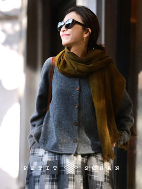 梦醒时分 山羊绒羊毛手工染色围巾大披肩