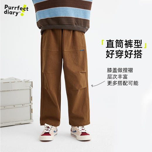 【高耐磨斜纹百棉】儿童百搭直筒工装休闲裤 PQK2416 商品图2