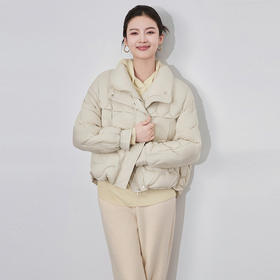 【高货wl】全新升级【铂金会员431/天猫579/差价148】(15222) 洛诗琳秋冬新款高级感保暖面包服时尚立领短款羽绒服