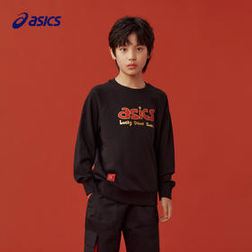 【艺术家联名】Asics/亚瑟士童装春季新款圆领卫衣亲肤内搭T恤