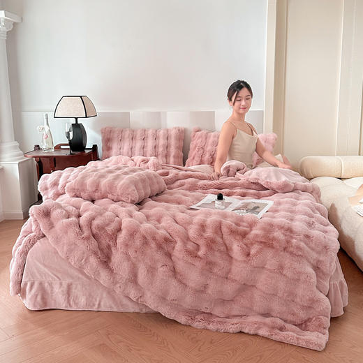 西域楼兰·托卡仿皮草四件套 简约温暖 标准号/加大号 多色可选 商品图13