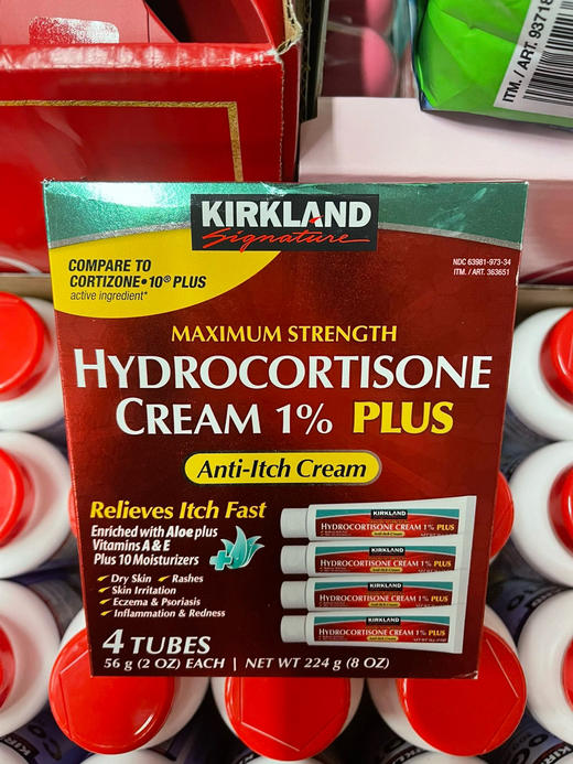 家庭必备品 【美国直邮特价199元/4支装🉐 包税包邮到手】成人以及2岁以上儿童可用！美国直邮Kirkland Signature Hydrocortisone1%PLUS 商品图2